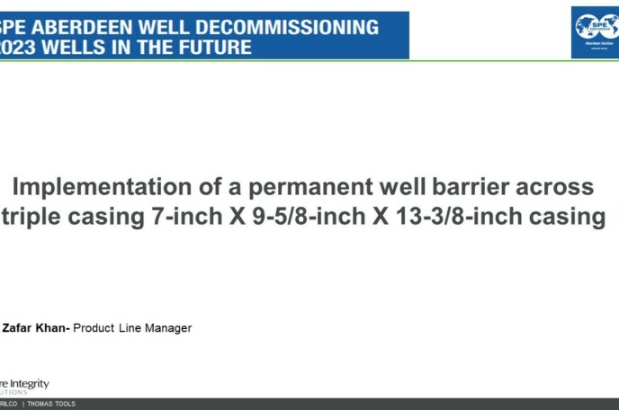 Implementation of a permanent well barrier across triple casing 7-inch X 9-5/8-inch X 13-3/8-inch casing