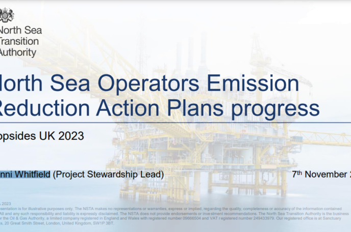 North Sea Operators Emission Reduction Action Plans progress