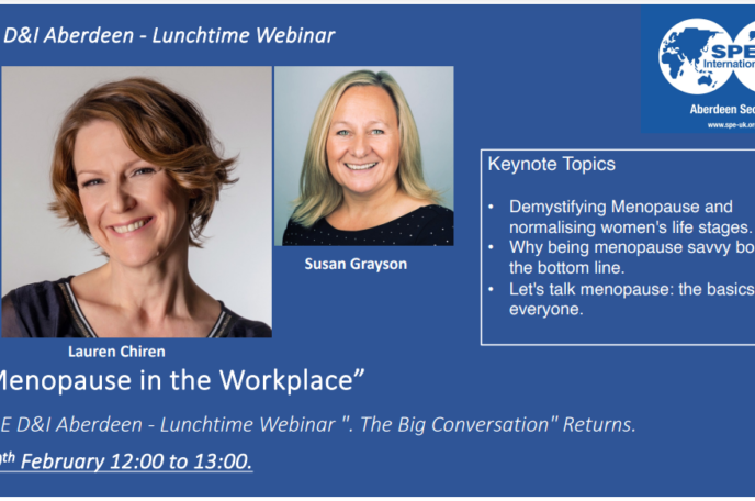 *Fully Booked* SPE Aberdeen Section D&I Committee present 'Menopause in the Workplace'