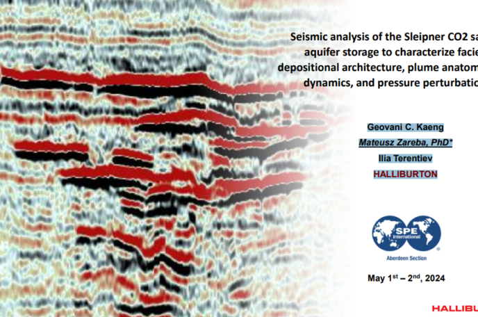 Seismic analysis of the Sleipner CO2 saline  aquifer storage to characterize facies  depositional architecture, plume anatomy, flow  dynamics, and pressure perturbation