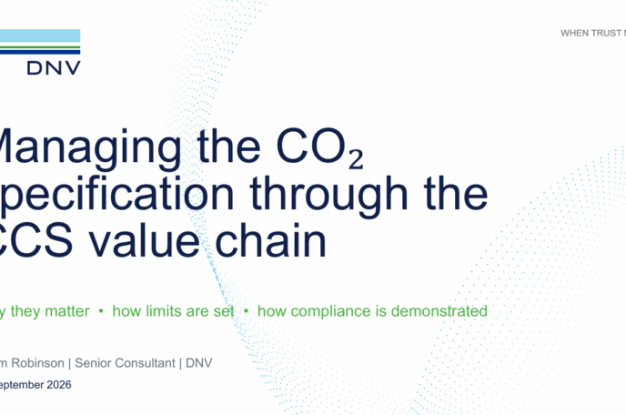 Managing the CO₂ specification through the CCS value chain