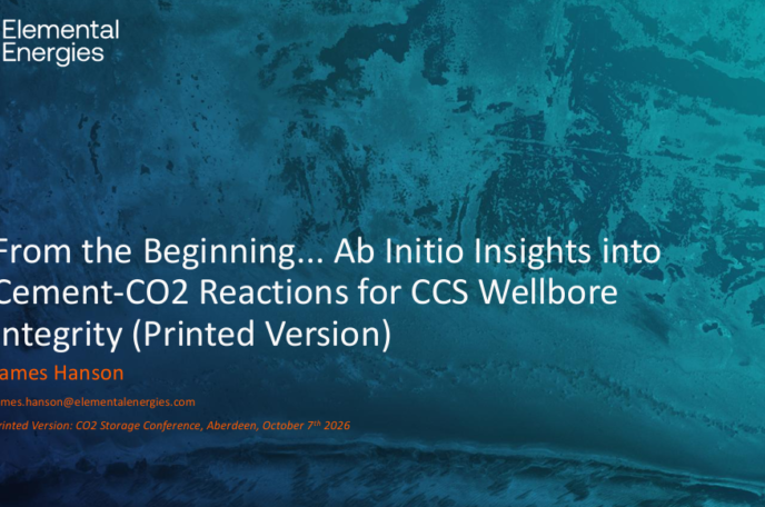 From the Beginning... Ab Initio Insights into Cement-CO2 Reactions for CCS Wellbore Integrity (Printed Version)