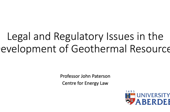 Legal and Regulatory Issues in the Development of Geothermal Resources